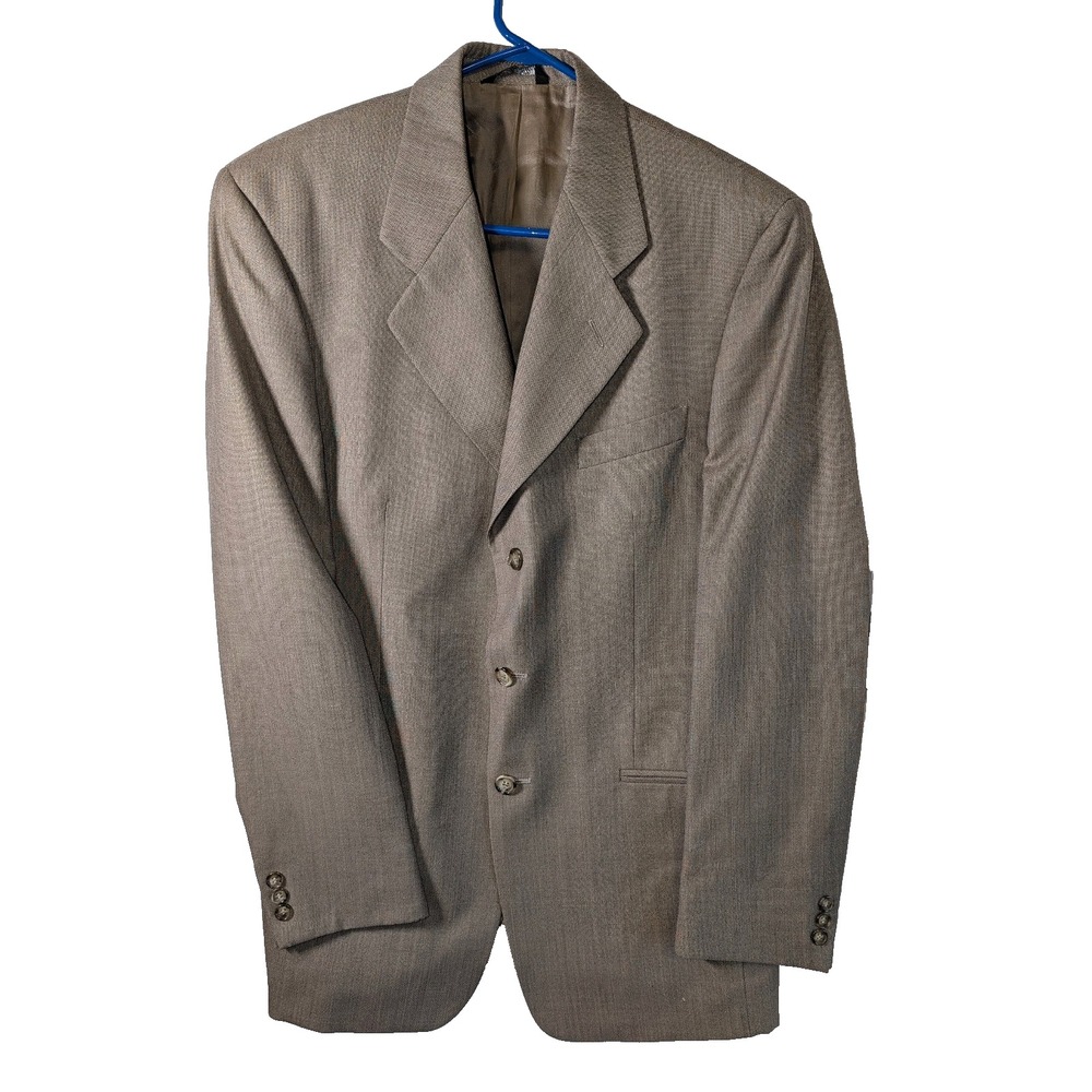 Vtg Vito Rufolo Italian Wool Brown Blazer 40L Sport Coat Suit Jacket 3 Button